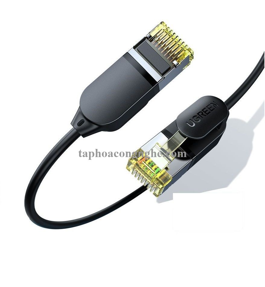 Ugreen 80414 0.5M 10Gbps màu đen cáp mạng CAT7 siêu mỏng nhỏ 0.38mm NW149 30080414